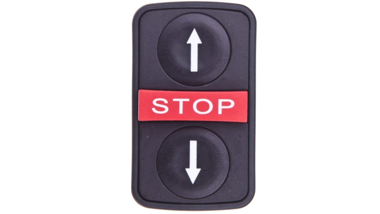Napęd przycisku podwójny czarny /STRZAŁKA GÓRA-DÓŁ/STOP/ z samopowrotem ZB5AA72124