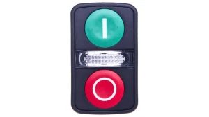 Napęd przycisku podwójny zielony/czerwony /O-I/ z podświetleniem z samopowrotem ZB5AW7A3741