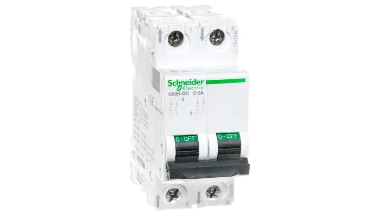 Wyłącznik nadprądowy 2P C 2A 6kA DC C60H A9N61522