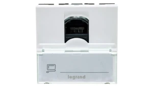 MOSAIC Gniazdo komputerowe pojedyncze RJ45 kat.6 UTP z polem opisowym białe 076564