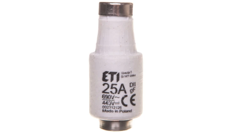 Wkładka bezpiecznikowa 25A DII gF / BiWts 690V AC/440V DC E27 002312126 /5szt./