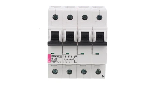 Wyłącznik nadprądowy 3P+N B 25A 10kA AC ETIMAT10 002126718