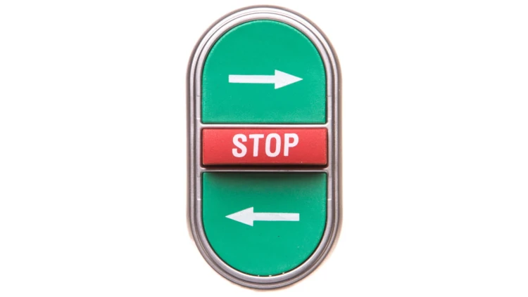Napęd przycisku potrójny zielony/czerwony /STRZAŁKI LEWO-PRAWO STOP/ z samopowrotem LPCB7365