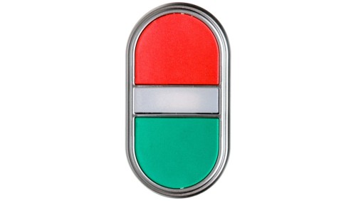 Przycisk sterowniczy 22mm podwójny czerwono/ zielony podświetlany z samopowrotem bez adaptera LPCBL7113