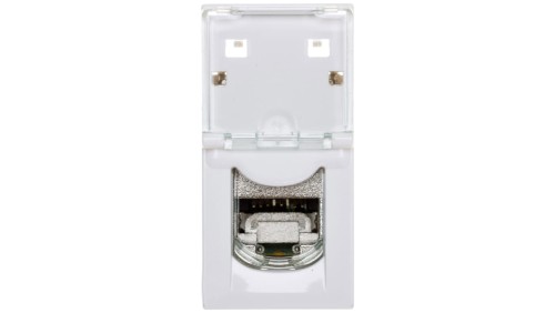 MOSAIC Gniazdo komputerowe pojedyncze RJ45 kat.6a STP 1M białe 076573