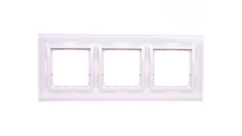 Simon 54 Nature Ramka potrójna szkło BIAŁA PERŁA DRN3/70
