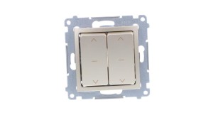 Simon 54 Łącznik żaluzjowy podwójny, szybkozłącza, złoty DZW2.01/44