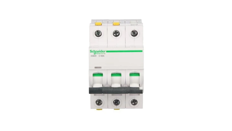 Wyłącznik nadprądowy 3P C 63A 10kA AC iC60H-C63-3 A9F07363