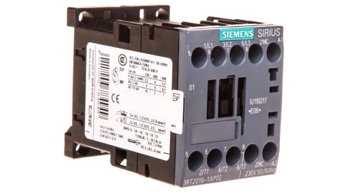 Stycznik mocy 9A 3P 230V AC 0Z 1R S00 3RT2016-1AP02