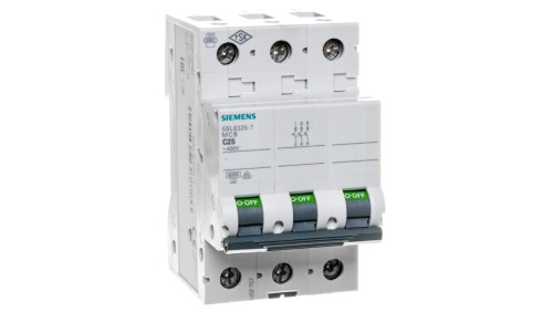Wyłącznik nadprądowy 3P C 25A 6kA AC 5SL6325-7