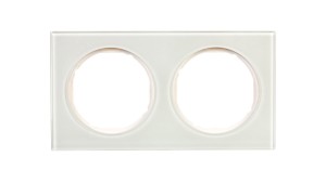 Berker R.3 Ramka podwójna szkło hartowane białe 10122209