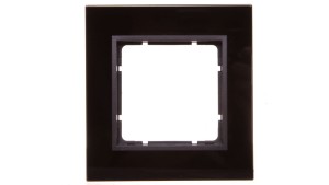 Berker B7 GLAS Ramka pojedyncza pozioma/ pionowa szklana antracytowa 10116616