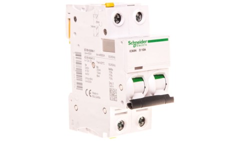 Wyłącznik nadprądowy 2P D 10A 6kA AC iC60N-D10-2 A9F05210