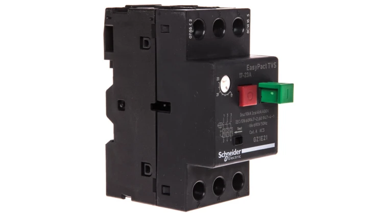 Wyłącznik silnikowy 3P 9kW 17-23A EasyTeSys Power, napęd przyciskowy, zaciski skrzynkowe GZ1E21