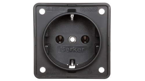 Berker Integro Gniazdo SCHUKO antracyt, mat 941852505