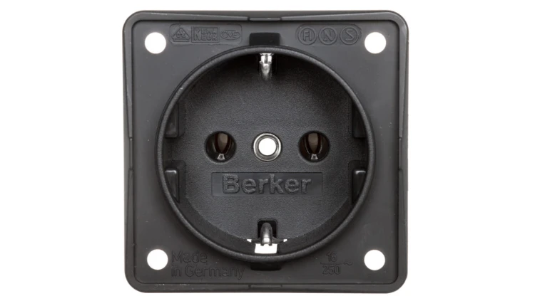 Berker Integro Gniazdo SCHUKO antracyt, mat 941852505