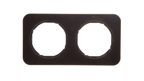 Berker R.1 Ramka podwójna czarny, połysk 10122145