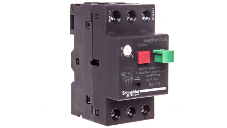 Wyłącznik silnikowy 3P 7,5kW 13-18A EasyTeSys Power, napęd przyciskowy, zaciski skrzynkowe GZ1E20