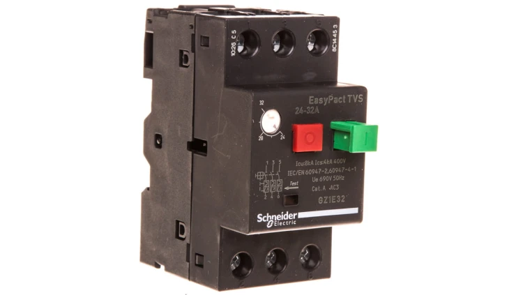 Wyłącznik silnikowy 3P 15kW 24-32A EasyTeSys Power, napęd przyciskowy, zaciski skrzynkowe GZ1E32