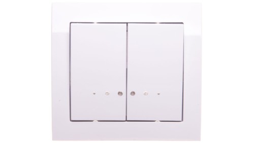 KIER Łącznik świecznikowy z podświetleniem biały ŁP-2WS/00