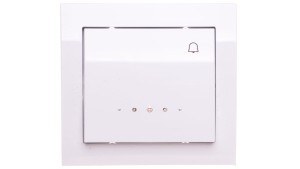 KIER Przycisk /dzwonek/ z podświetleniem biały ŁP-6WS/00