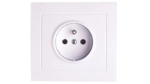 KIER Gniazdo pojedyncze z/u białe GP-1WZ/00