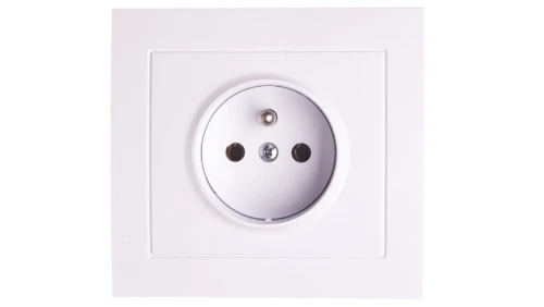 KIER Gniazdo pojedyncze z/u białe GP-1WZ/00