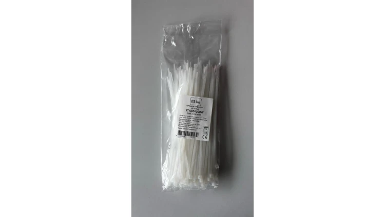 Opaska kablowa 160x2,5 biała ITAline ITA025160W /100szt./