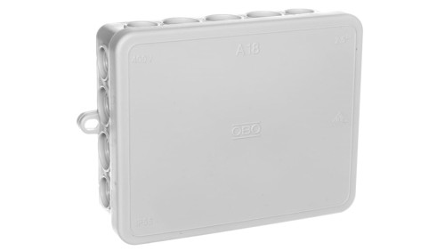 Puszka n/t odgałęźna 125x100x40mm 18 przepustów IP55 A 18 jasnoszara 2000410 /10szt./
