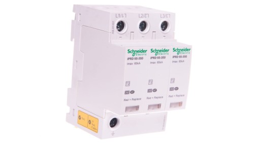 Ogranicznik przepięć Typ T2 3P 65kA ze stykiem pomocniczym iPRD-65r-65kA-350V-3P A9L65301