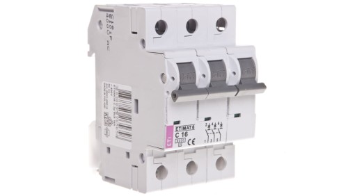 Wyłącznik nadprądowy 3P C 16A 6kA AC ETIMAT 6 002145516