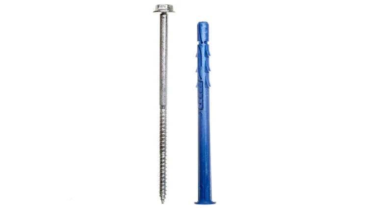 Kołek ramowy Rawlplug R-FF1-N-10K140 10 x 140 mm z kołnierzem (25 szt.) – montaż przelotowy w betonie i pustakach
