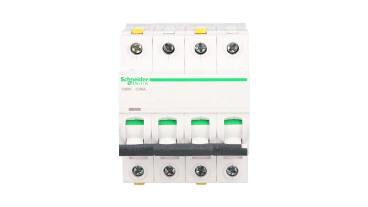 Wyłącznik nadprądowy 4P C 50A 10kA AC iC60H-C50-4 A9F07450
