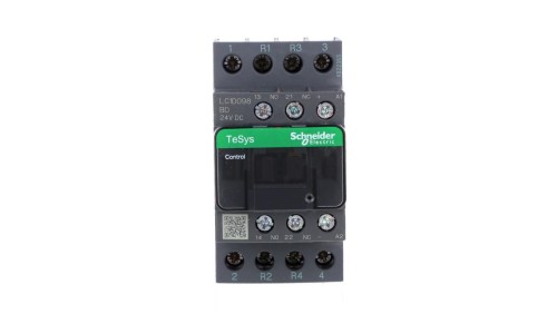 TeSys Deca Stycznik mocy 20A 4P 24V DC 1Z 1R LC1D098BD