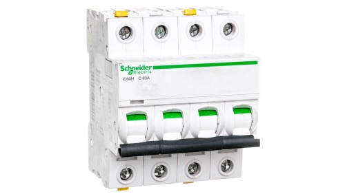 Wyłącznik nadprądowy 4P C 63A 10kA AC iC60H-C63-4 A9F07463