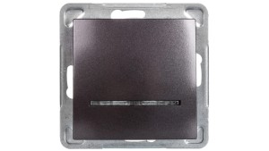 IMPRESJA Łącznik pojedynczy z podświetleniem antracyt ŁP-1YS/m/50