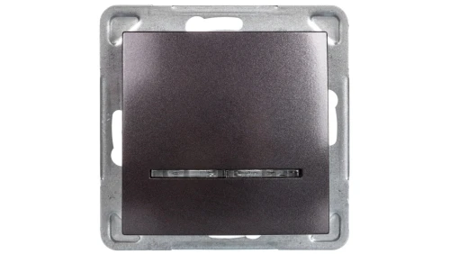 IMPRESJA Łącznik pojedynczy z podświetleniem antracyt ŁP-1YS/m/50