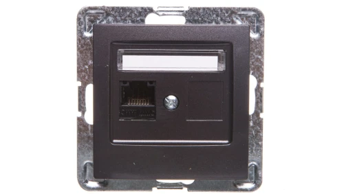 IMPRESJA Gniazdo komputerowe pojedyncze RJ45 kat.5e MMC antracyt GPK-1Y/K/m/50