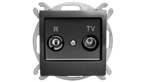 IMPRESJA Gniazdo antenowe RTV końcowe 2,5-3dB antracyt GPA-YK/m/50