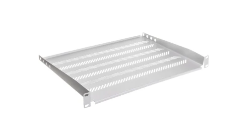Półka 19cali 1U G/350 szary (RAL 7035) z podporą TN-19-350-1U-GY