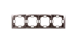 Simon Basic Neos Ramka poczwórna stal inox BMRC4/21