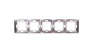 Simon Basic Neos Ramka pięciokrotna stal inox BMRC5/21