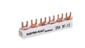 Szyna łączeniowa 3P 63A 12mm2 widełkowa (54mod.) 3F S-543F-12 45.312