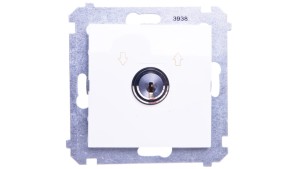 Simon 54 Łącznik żaluzjowy na kluczyk /I-0-II/ biały DWZK.01/11