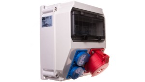 Rozdzielnica stacjonarna LUBLIN 32A/5P 2xGS bez zabezpieczeń IP44 9035004W