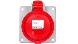 Gniazdo tablicowe 5P 16A 400V czerowne IP44 P17 TEMPRA PRO 555189