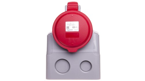Gniazdo stałe 5P 32A 400V czerwone IP44 P17 TEMPRA PRO 555259