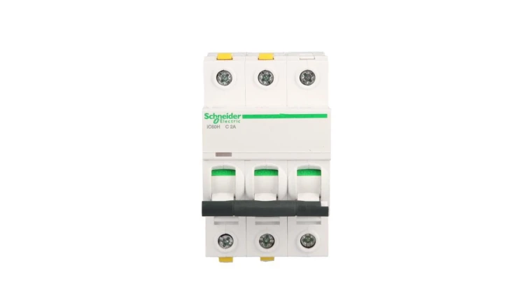 Wyłącznik nadprądowy 3P C 2A 10kA AC iC60H-C2-3 A9F07302