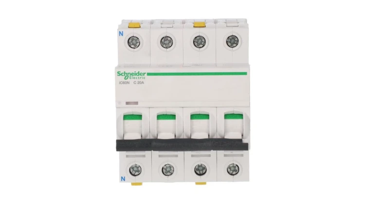 Wyłącznik nadprądowy 3P+N C 20A 6kA AC iC60N-C20-3N A9F04720