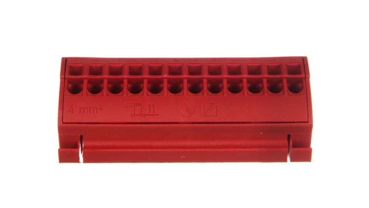 Blok potencjałowy 4mm2 czerwony 812-103